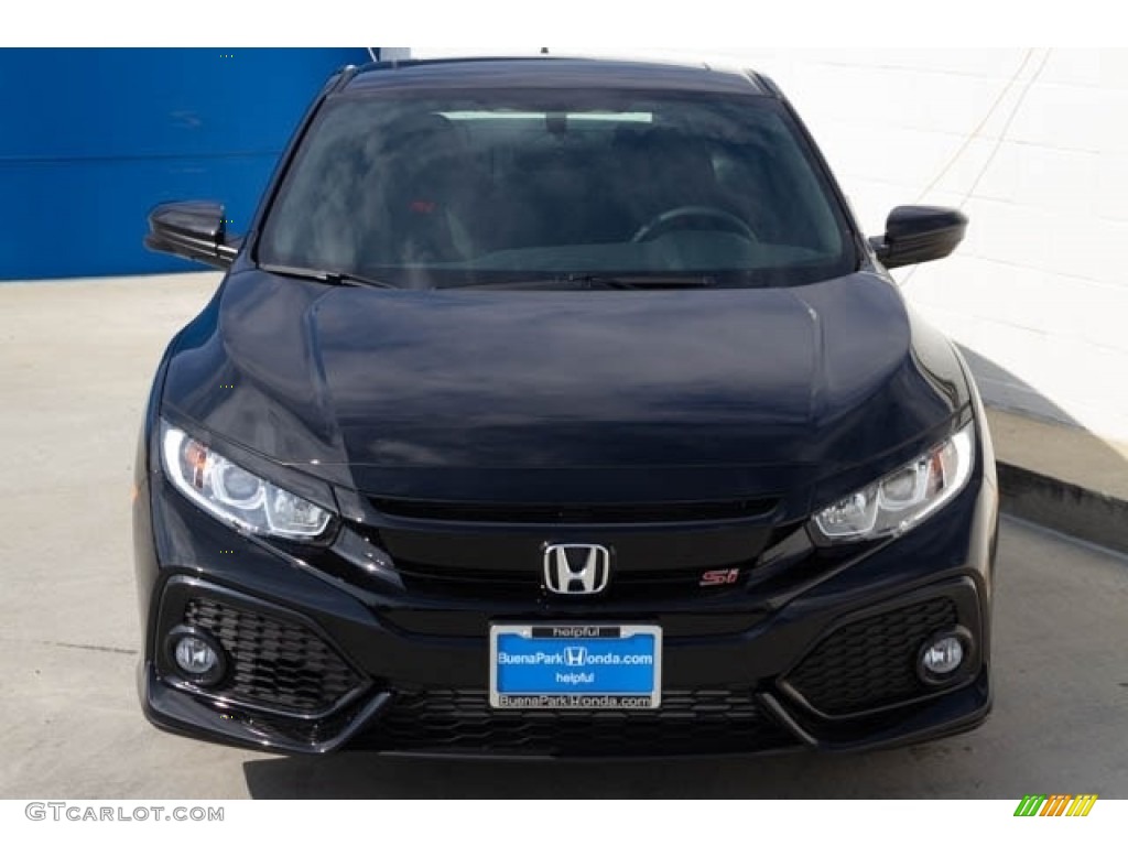 2019 Civic Si Coupe - Crystal Black Pearl / Black photo #3