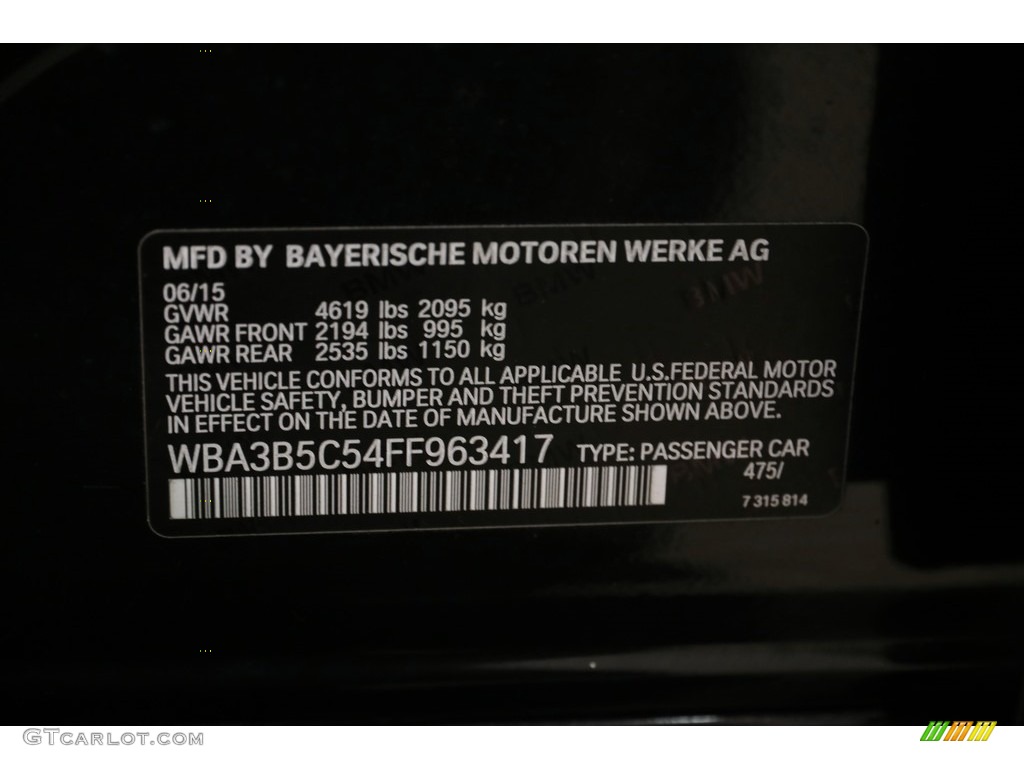 2015 3 Series 328i xDrive Sedan - Black Sapphire Metallic / Black photo #22