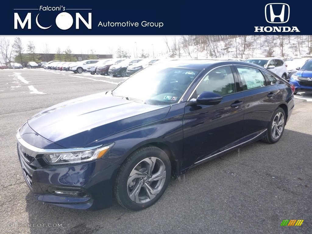 2019 Accord EX-L Sedan - Obsidian Blue Pearl / Gray photo #1