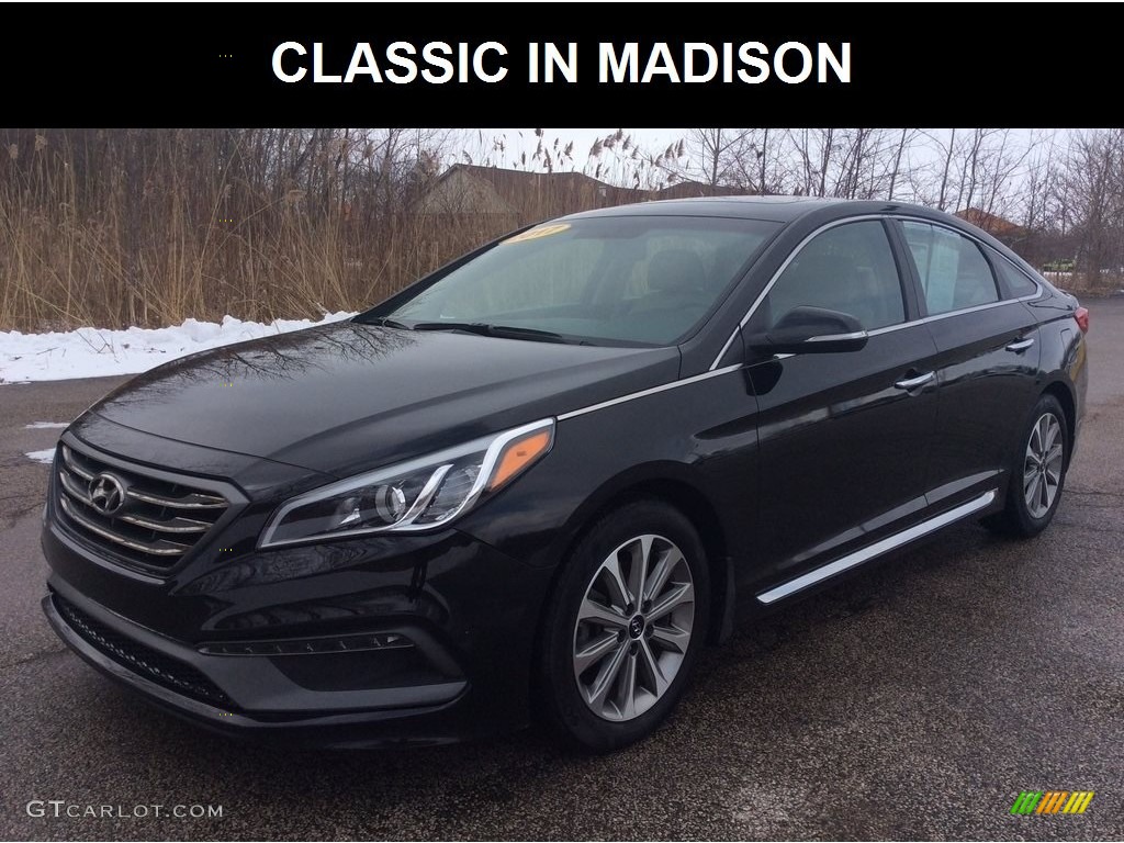 2017 Sonata Limited - Phantom Black / Beige photo #1