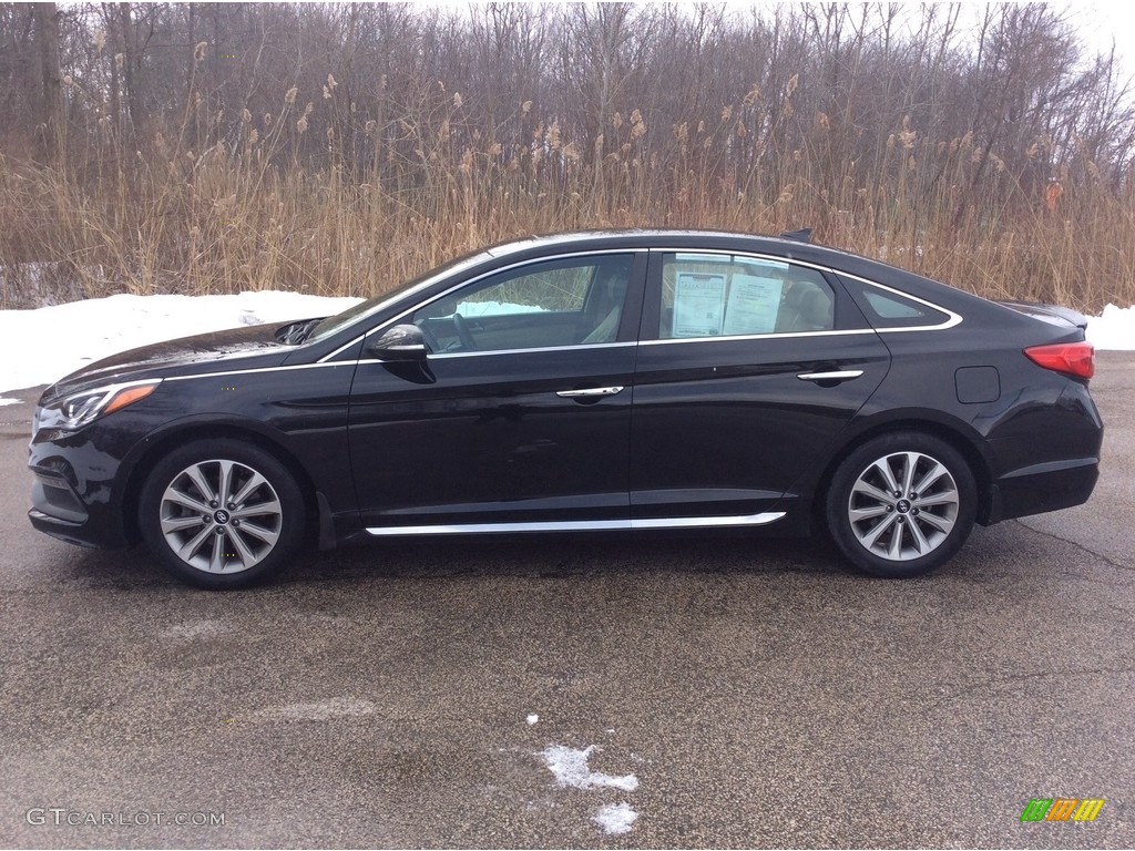 2017 Sonata Limited - Phantom Black / Beige photo #2