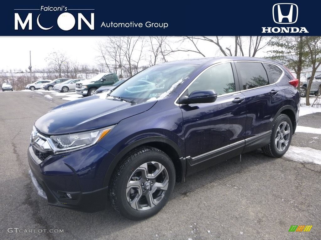 2019 CR-V EX AWD - Obsidian Blue Pearl / Gray photo #1
