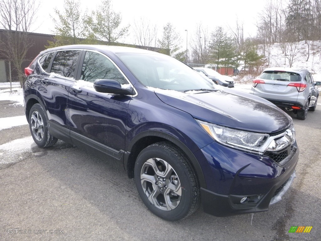 2019 CR-V EX AWD - Obsidian Blue Pearl / Gray photo #5