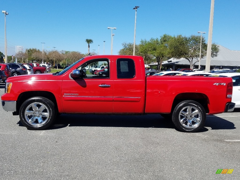 2013 Sierra 1500 SLE Extended Cab 4x4 - Fire Red / Ebony photo #2