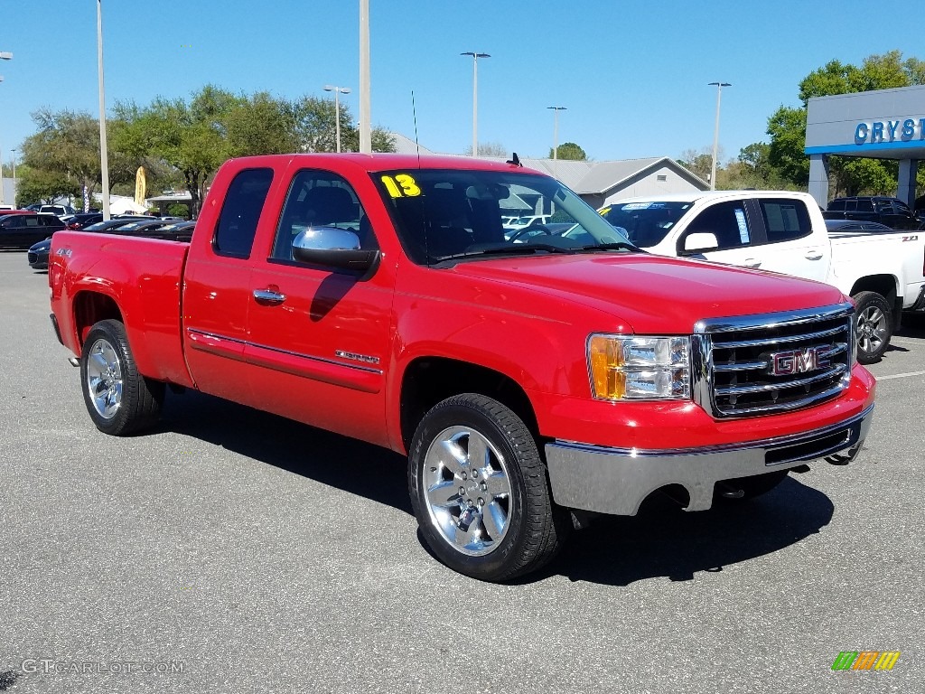 2013 Sierra 1500 SLE Extended Cab 4x4 - Fire Red / Ebony photo #7