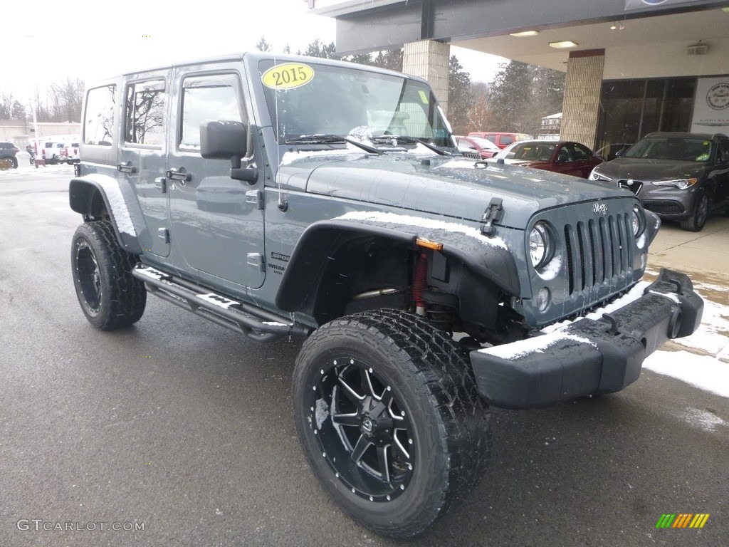 2015 Wrangler Unlimited Sport 4x4 - Anvil / Black photo #3
