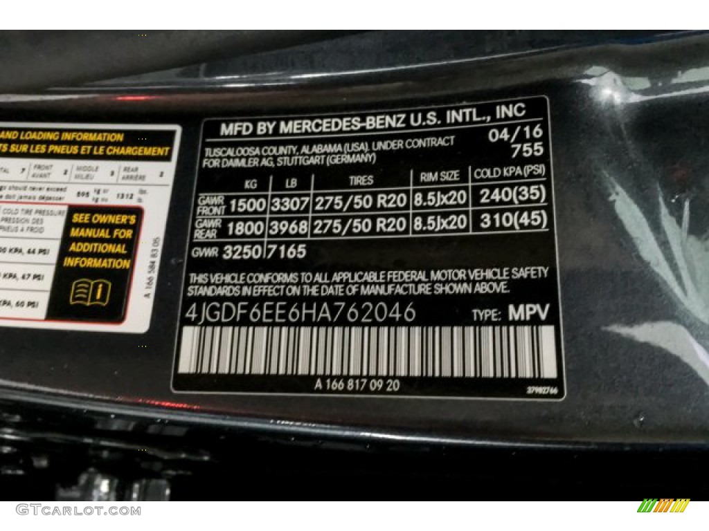 2017 GLS Color Code 755 for Steel Gray Metallic Photo #132245170