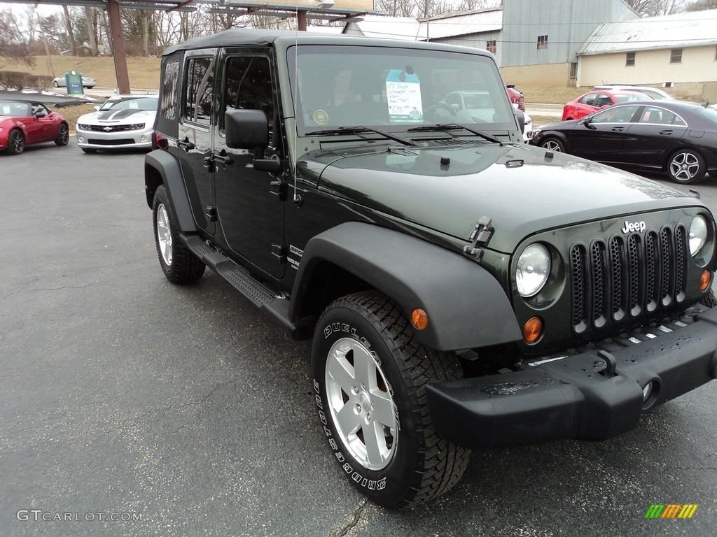 2010 Wrangler Unlimited Sport 4x4 - Natural Green Pearl / Dark Slate Gray/Medium Slate Gray photo #3