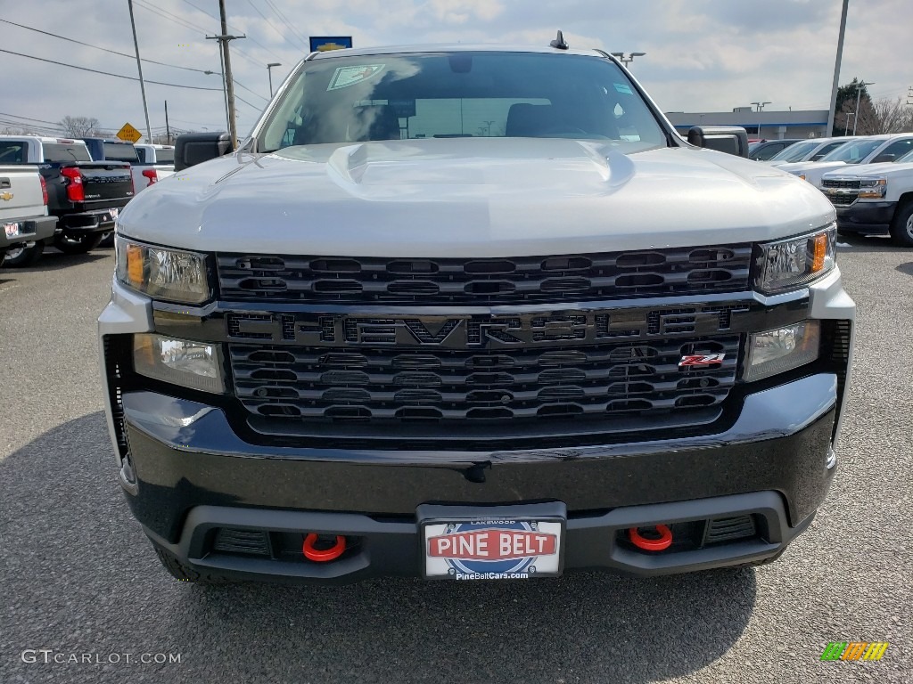 2019 Silverado 1500 Custom Z71 Trail Boss Double Cab 4WD - Silver Ice Metallic / Jet Black photo #2