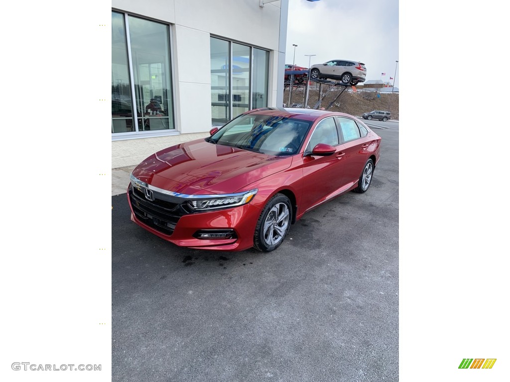 2019 Accord EX-L Sedan - Radiant Red Metallic / Ivory photo #2