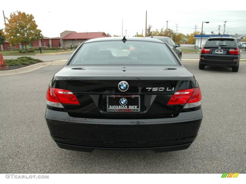 2008 7 Series 750Li Sedan - Jet Black / Black photo #4