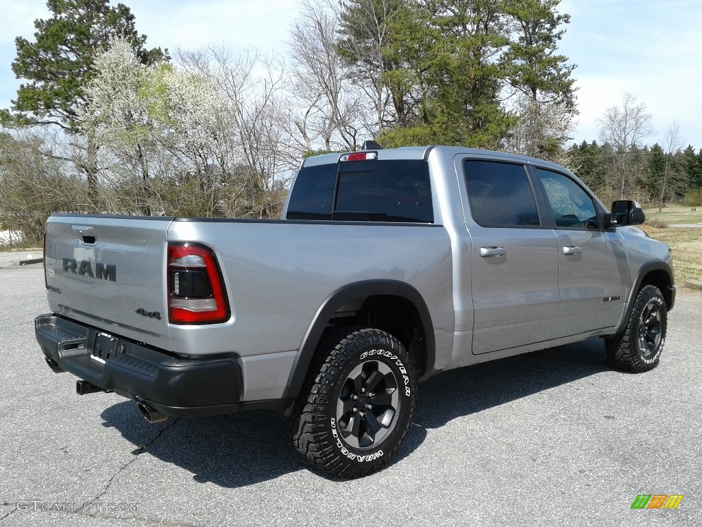 2019 1500 Rebel Crew Cab 4x4 - Billett Silver Metallic / Black/Red photo #6