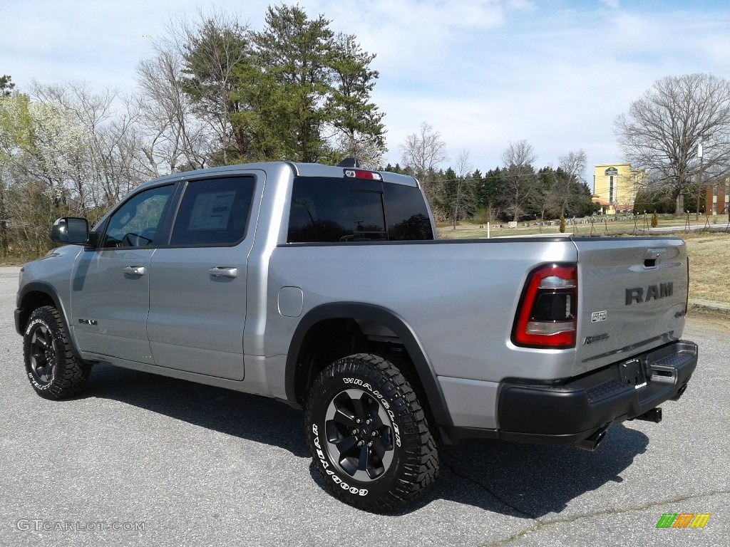 2019 1500 Rebel Crew Cab 4x4 - Billett Silver Metallic / Black/Red photo #8