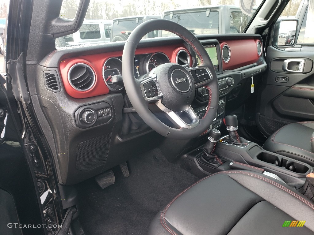 Black Interior 2019 Jeep Wrangler Unlimited Rubicon 4x4 Photo #132264767