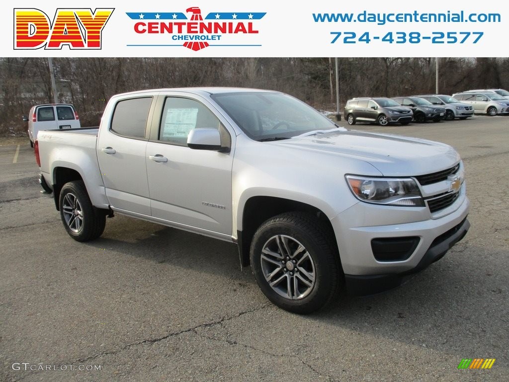 2019 Colorado WT Crew Cab 4x4 - Silver Ice Metallic / Jet Black/Dark Ash photo #1