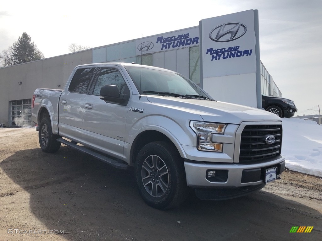 2016 F150 XL SuperCrew 4x4 - Ingot Silver / Medium Earth Gray photo #1