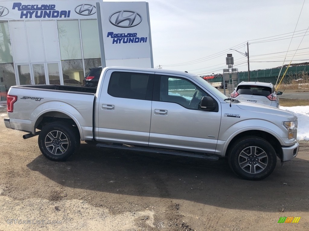 2016 F150 XL SuperCrew 4x4 - Ingot Silver / Medium Earth Gray photo #3