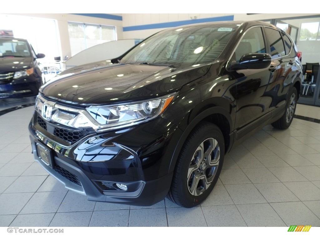 2019 CR-V EX-L AWD - Crystal Black Pearl / Gray photo #3