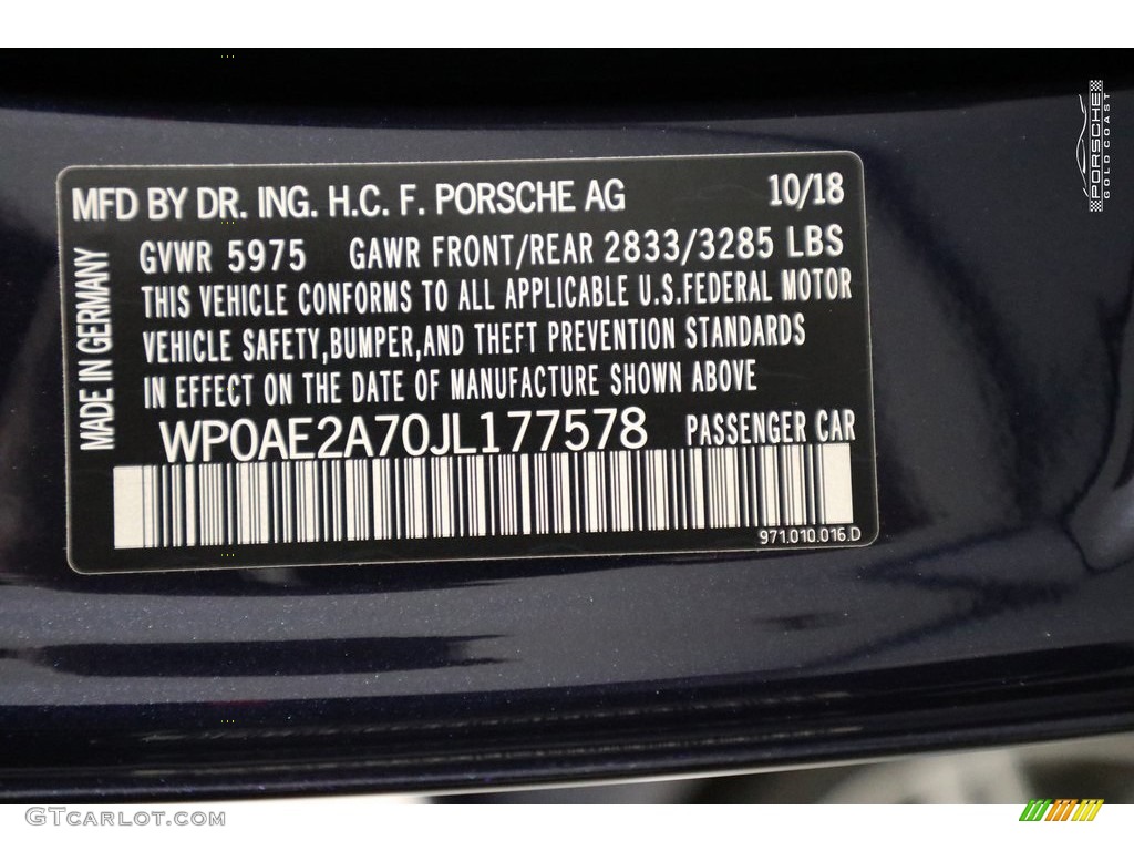 2018 Panamera 4 E-Hybrid - Night Blue Metallic / Black/Luxor Beige photo #27