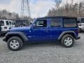 2019 Ocean Blue Metallic Jeep Wrangler Unlimited Sport 4x4  photo #3