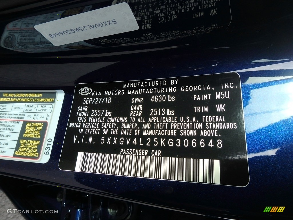 2019 Optima Color Code M5U for Horizon Blue Photo #132282688