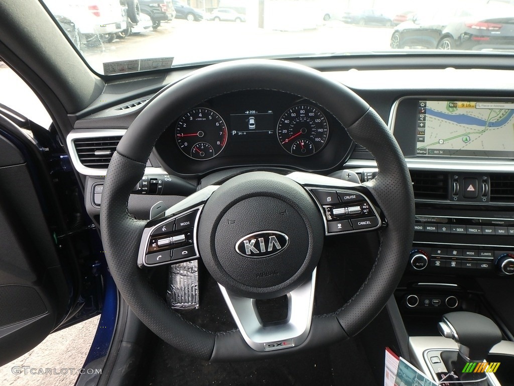 2019 Kia Optima SX Black Steering Wheel Photo #132282703