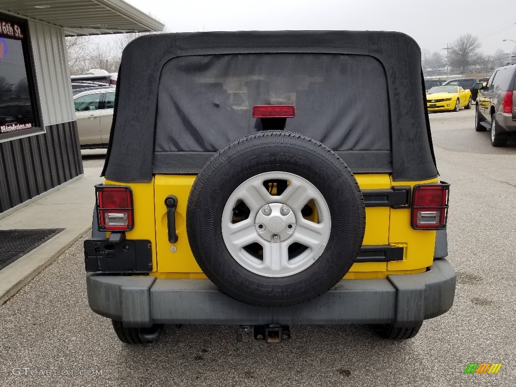 2009 Wrangler Unlimited X 4x4 - Detonator Yellow / Dark Slate Gray/Medium Slate Gray photo #4