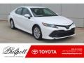 2018 Super White Toyota Camry LE  photo #1