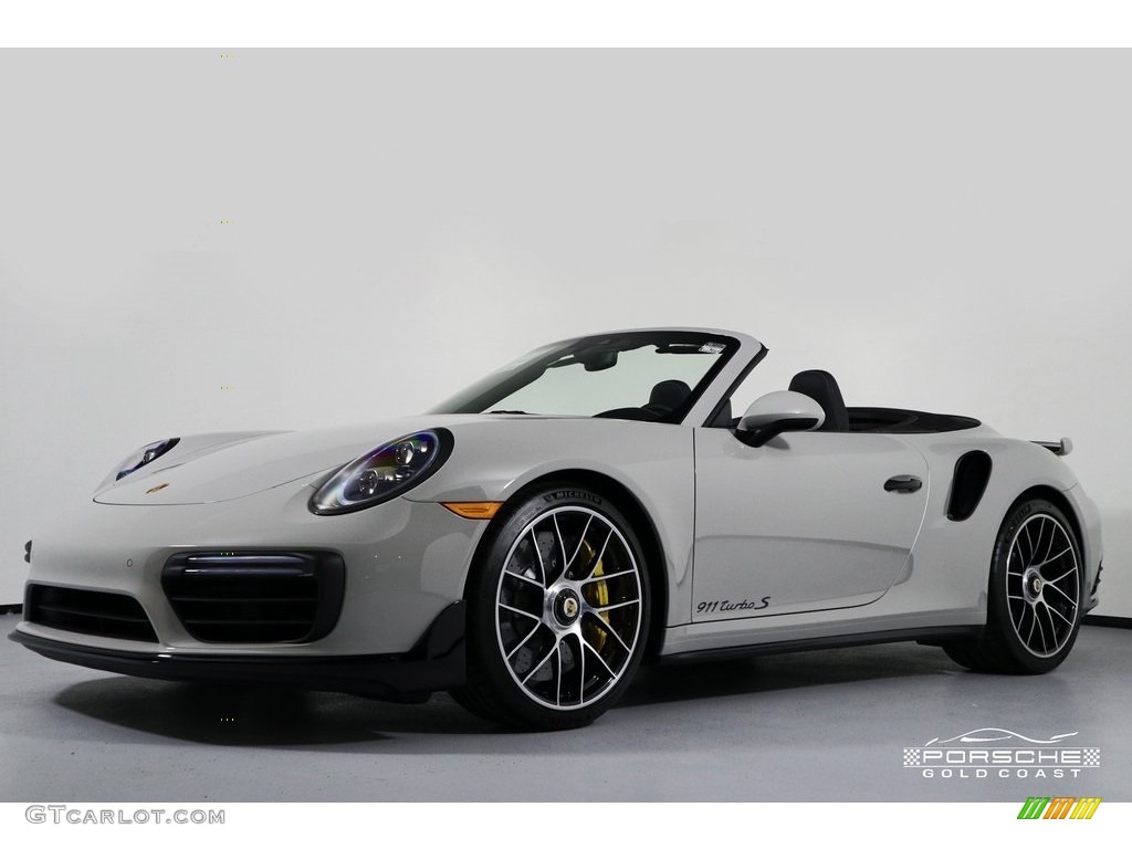 2019 911 Turbo S Cabriolet - Chalk / Black photo #3