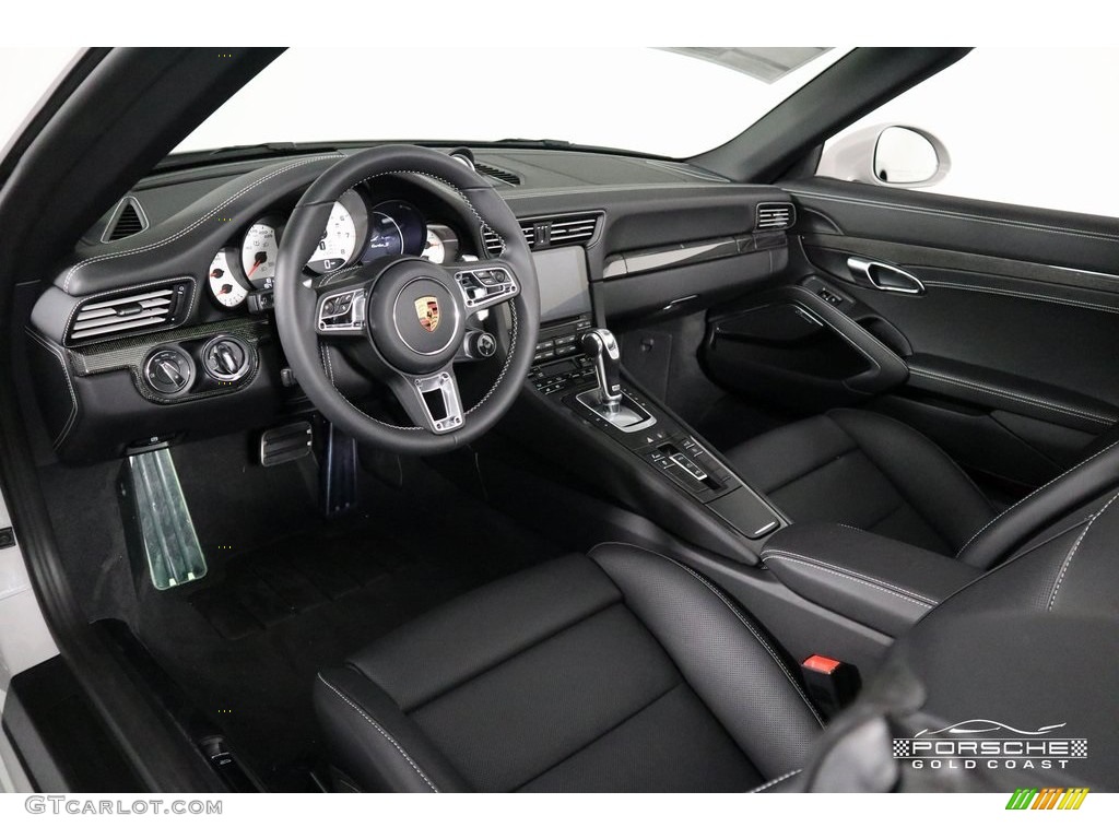 Black Interior 2019 Porsche 911 Turbo S Cabriolet Photo #132290762