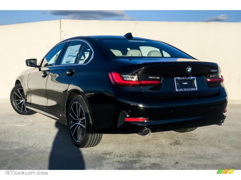2019 3 Series 330i Sedan - Jet Black / Canberra Beige photo #2