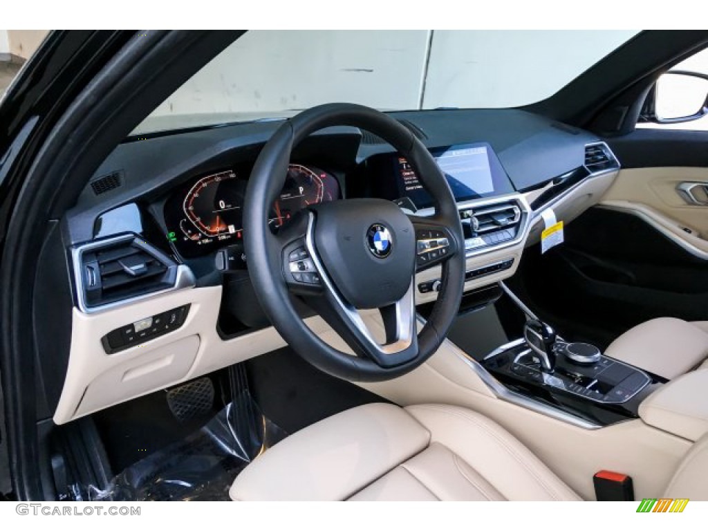 2019 3 Series 330i Sedan - Jet Black / Canberra Beige photo #4