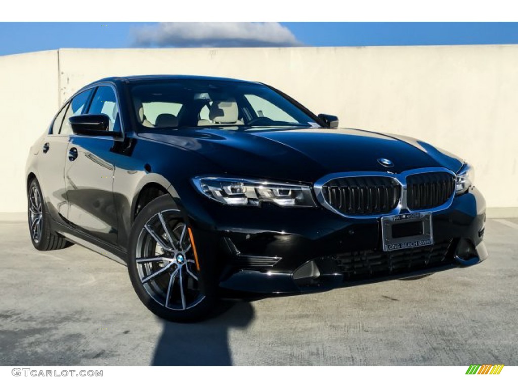2019 3 Series 330i Sedan - Jet Black / Canberra Beige photo #12