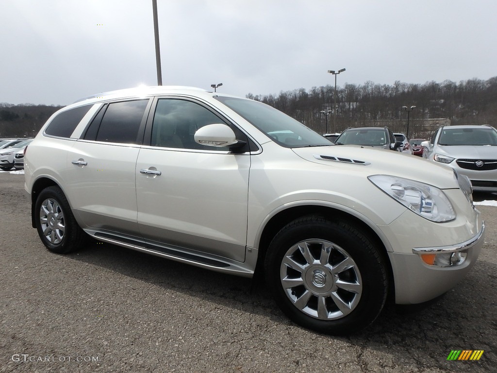 2011 Enclave CXL AWD - White Diamond Tricoat / Cashmere/Cocoa photo #4