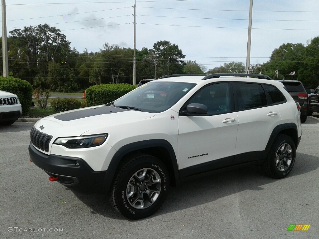 2019 Cherokee Trailhawk Elite 4x4 - Pearl White / Black photo #1
