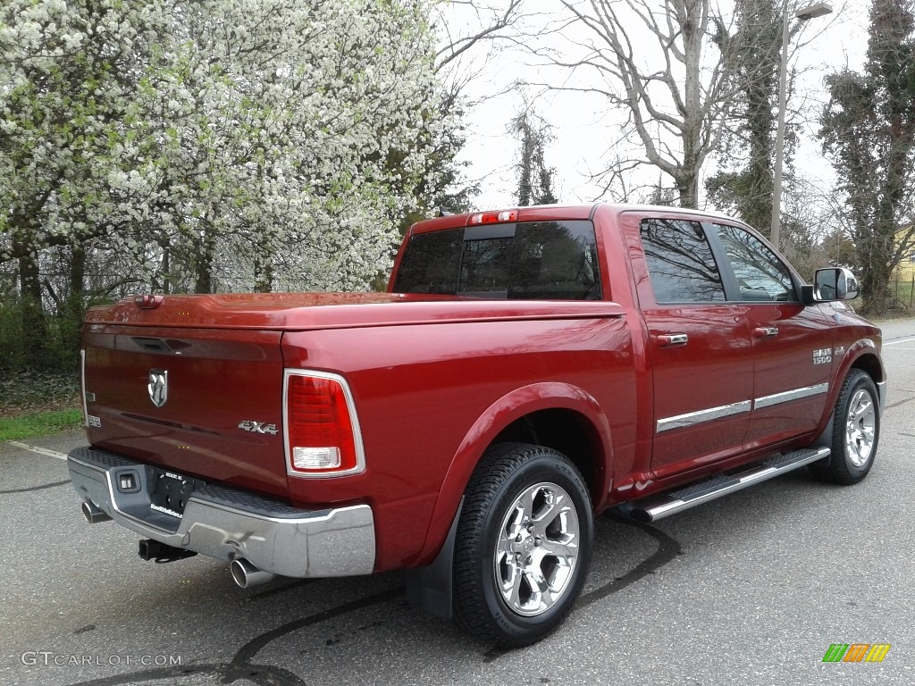 2013 1500 Laramie Crew Cab 4x4 - Deep Cherry Red Pearl / Canyon Brown/Light Frost Beige photo #6