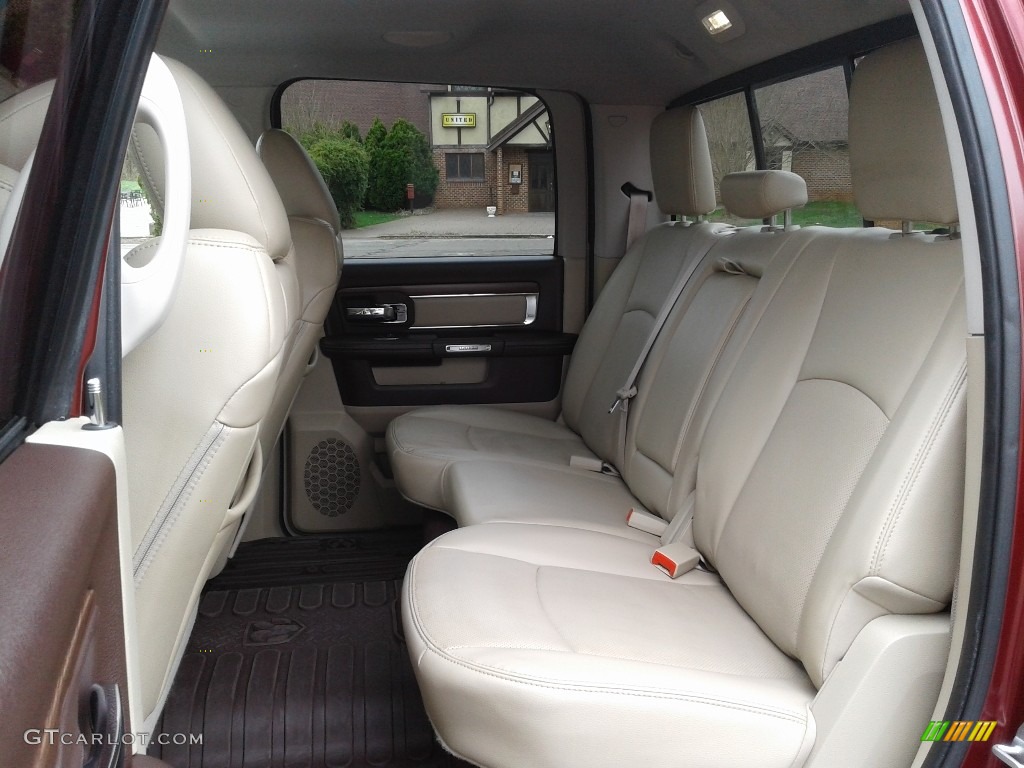 2013 1500 Laramie Crew Cab 4x4 - Deep Cherry Red Pearl / Canyon Brown/Light Frost Beige photo #11