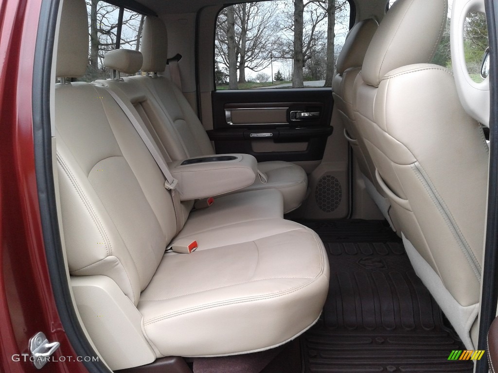 2013 1500 Laramie Crew Cab 4x4 - Deep Cherry Red Pearl / Canyon Brown/Light Frost Beige photo #16