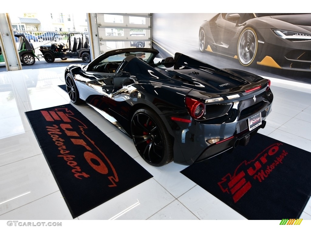 Nero Daytona Metallic 2016 Ferrari 488 Spider Standard 488 Spider Model Exterior Photo #132307059