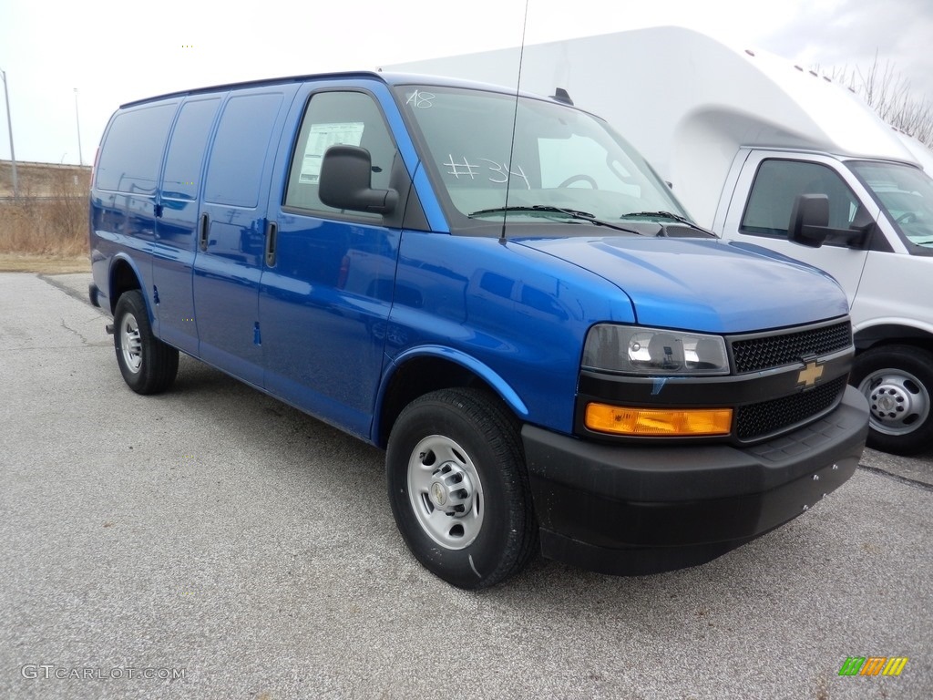 Kinetic Blue Metallic 2019 Chevrolet Express 2500 Cargo WT Exterior Photo #132307602