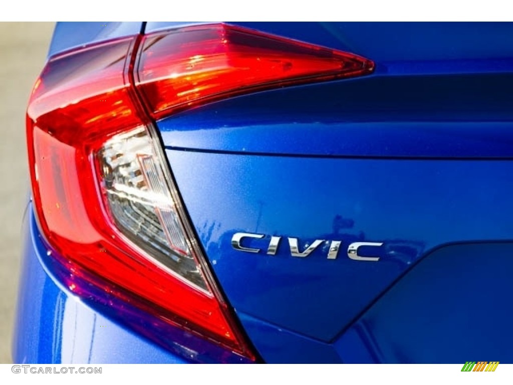 2019 Civic LX Sedan - Agean Blue Metallic / Black photo #7