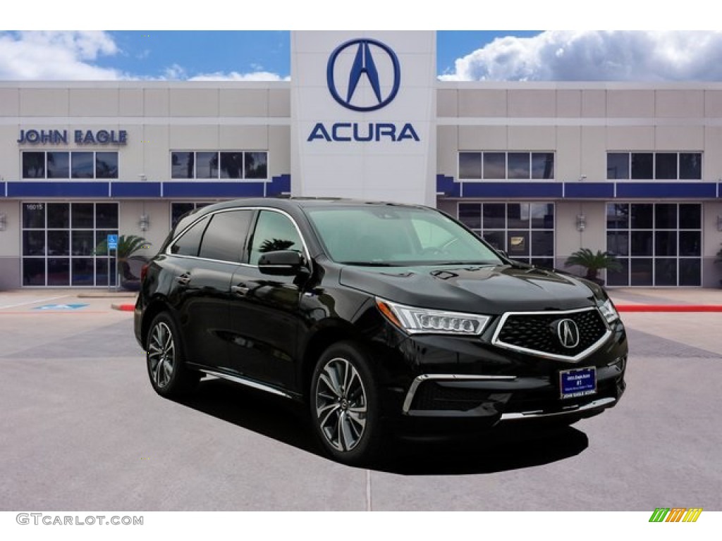 2019 MDX Sport Hybrid SH-AWD - Majestic Black Pearl / Ebony photo #1