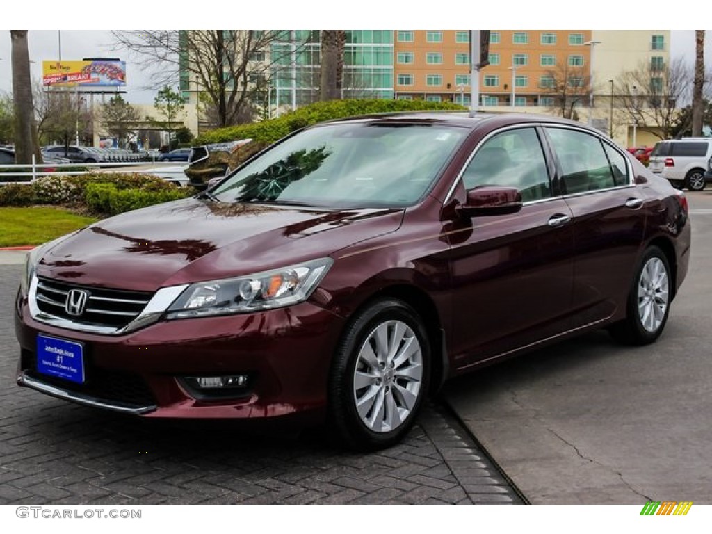 2014 Accord EX-L V6 Sedan - Basque Red Pearl II / Ivory photo #3