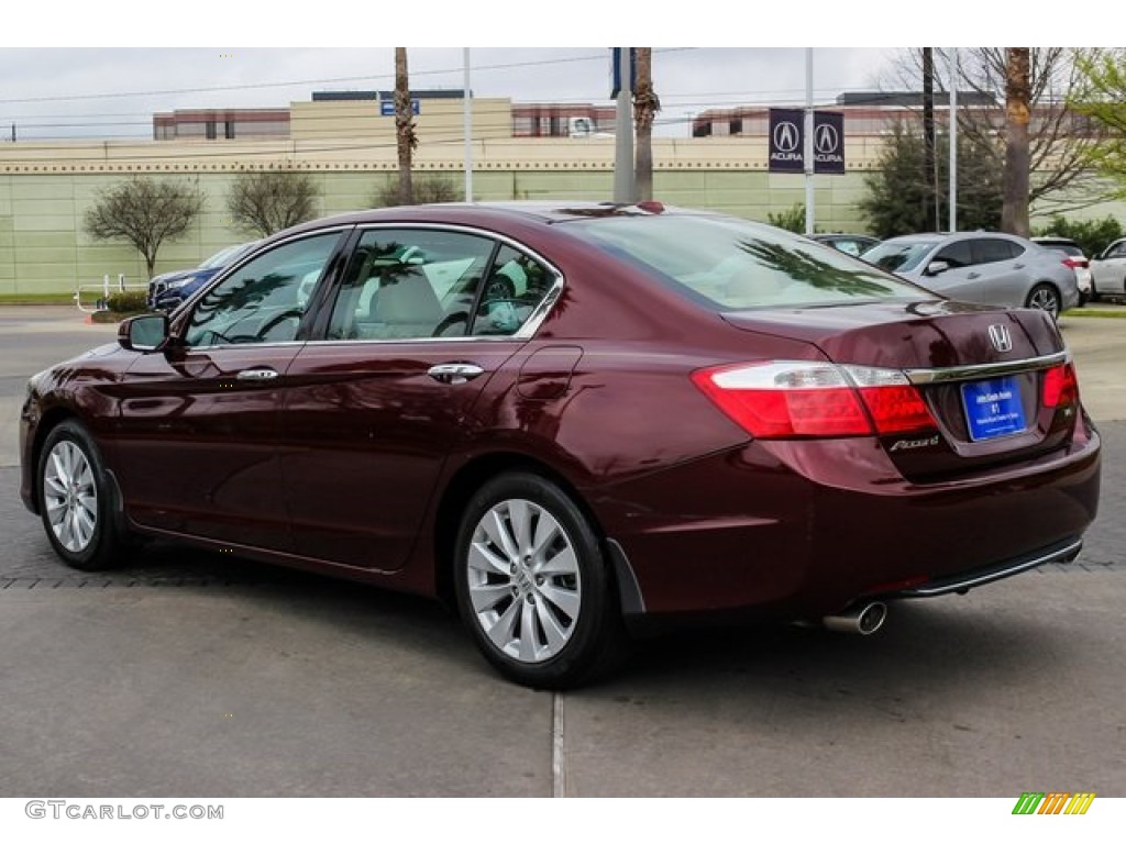 2014 Accord EX-L V6 Sedan - Basque Red Pearl II / Ivory photo #5