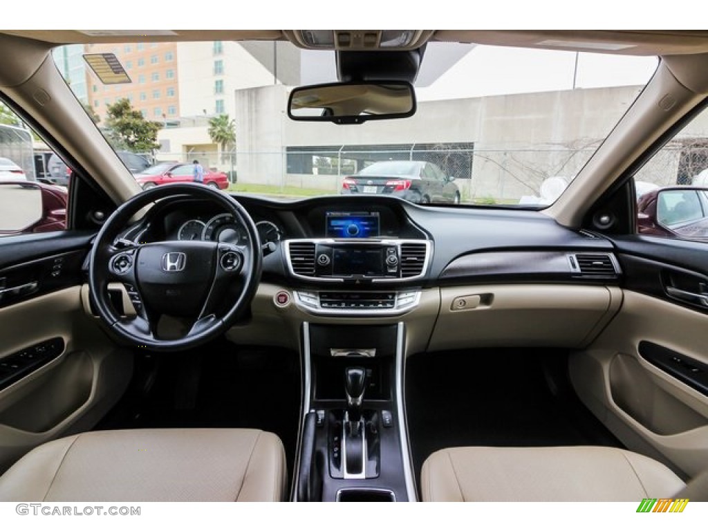 2014 Accord EX-L V6 Sedan - Basque Red Pearl II / Ivory photo #9