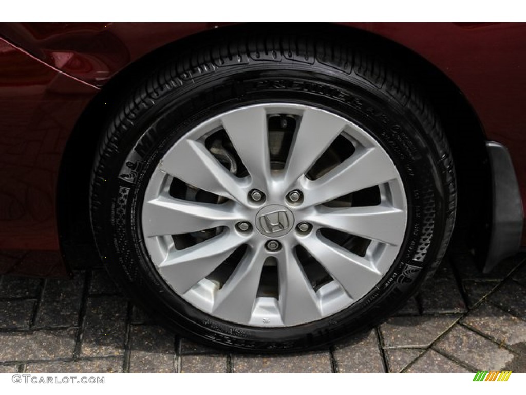 2014 Accord EX-L V6 Sedan - Basque Red Pearl II / Ivory photo #13