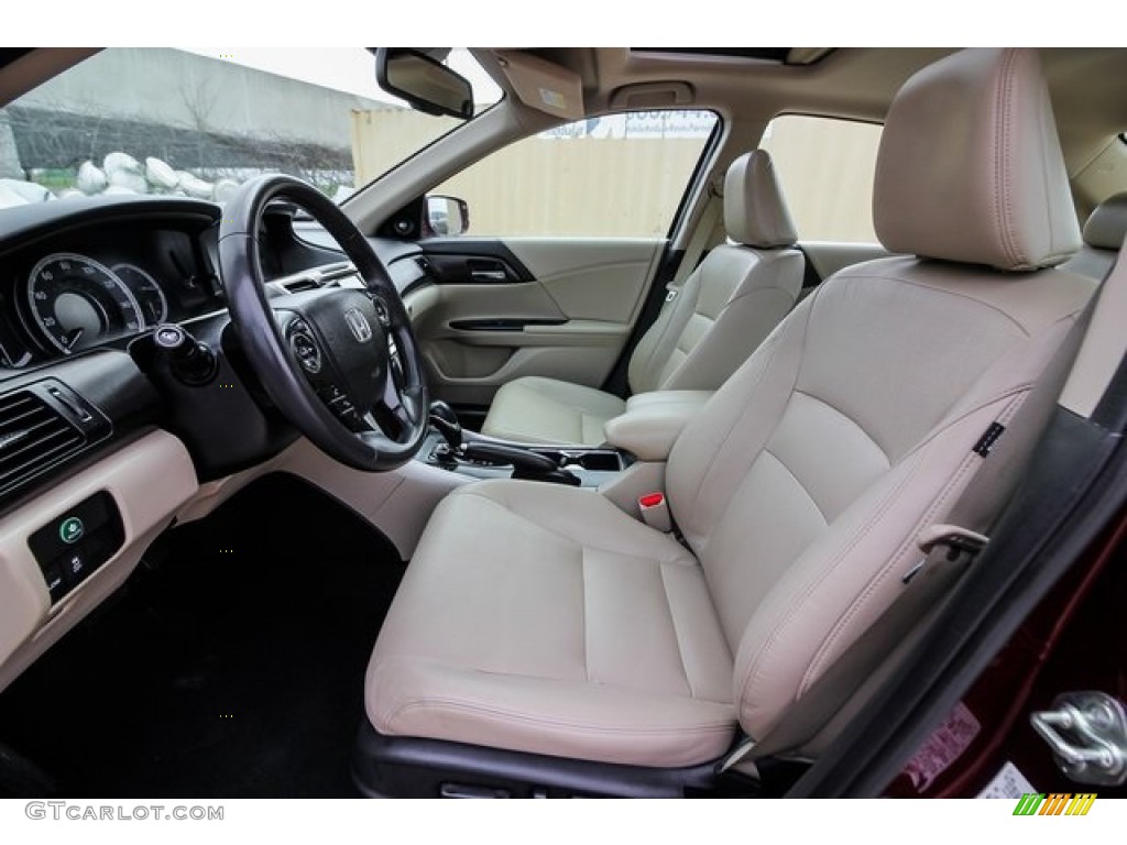 2014 Accord EX-L V6 Sedan - Basque Red Pearl II / Ivory photo #19