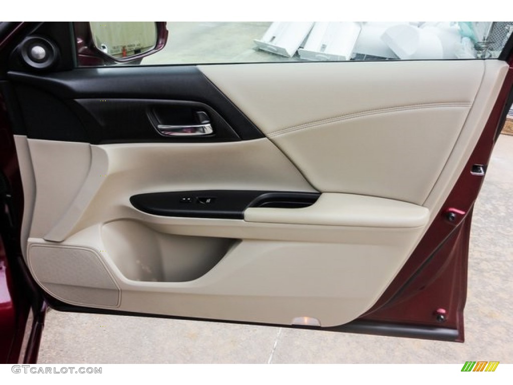 2014 Accord EX-L V6 Sedan - Basque Red Pearl II / Ivory photo #25