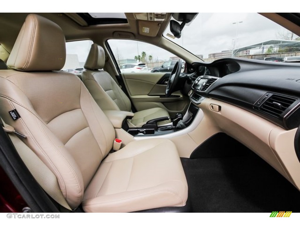 2014 Accord EX-L V6 Sedan - Basque Red Pearl II / Ivory photo #26