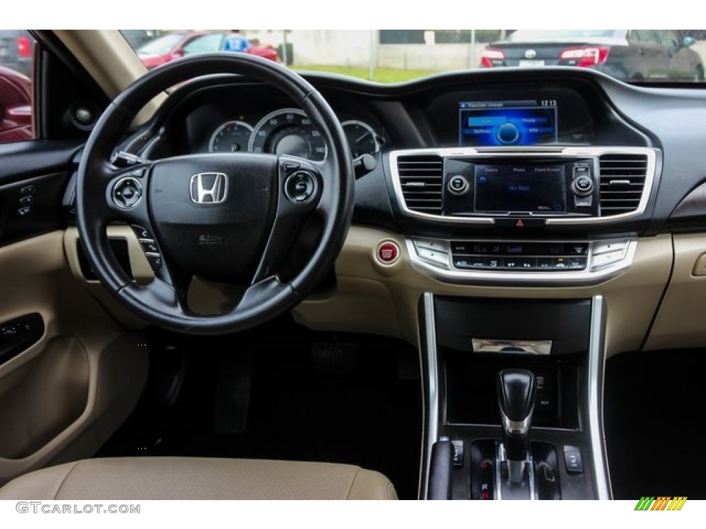 2014 Accord EX-L V6 Sedan - Basque Red Pearl II / Ivory photo #29